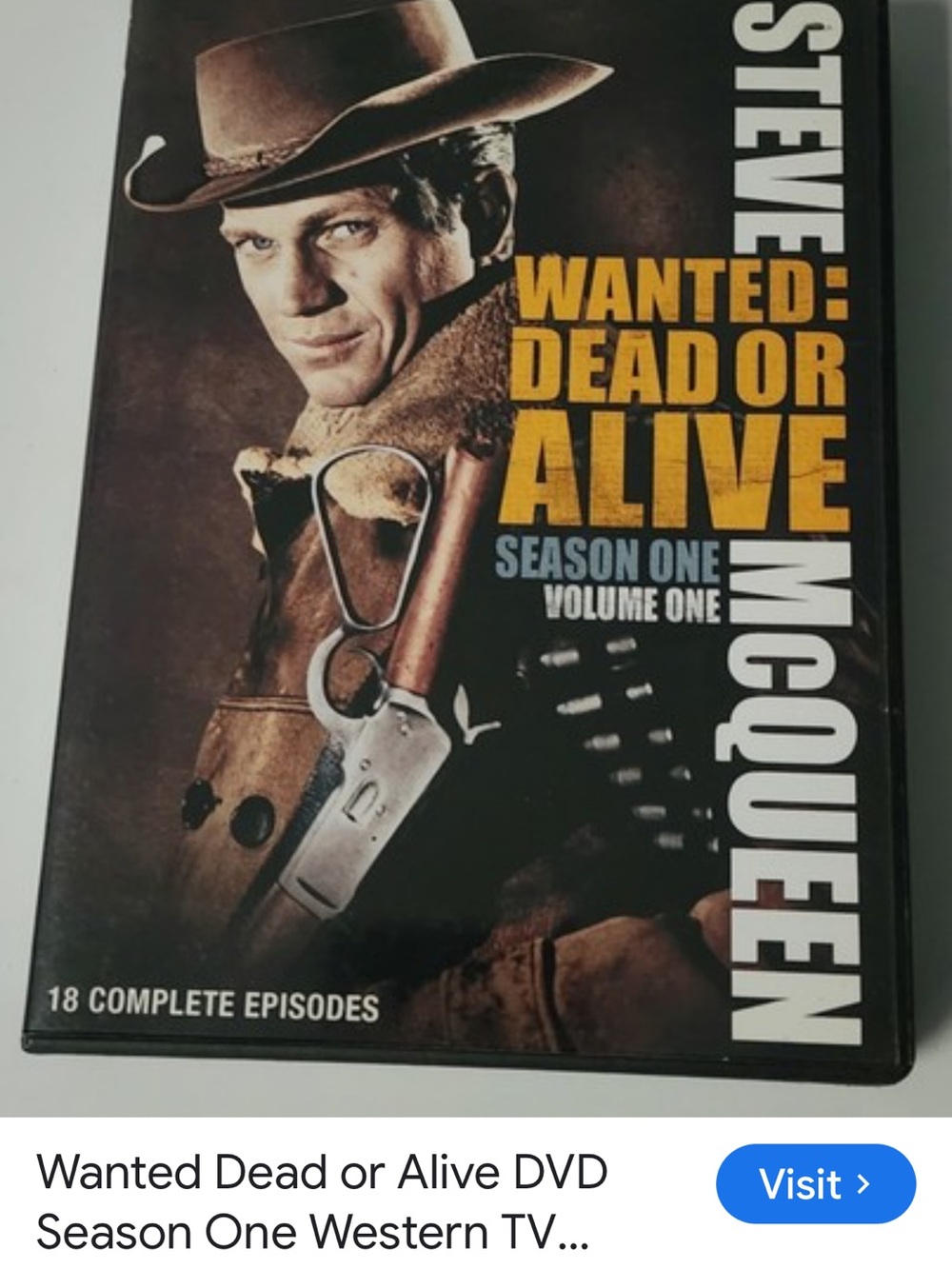 #3,003*Wanted: Dead or Alive Season One DVD - Brown & Black